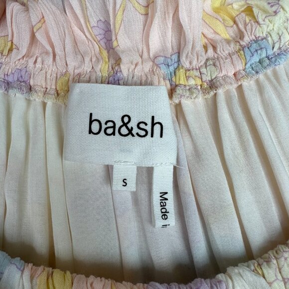 Ba&sh Noma On/Off Shoulder Maxi Dress Nude Sz 4 NWOT - Picture 11 of 16